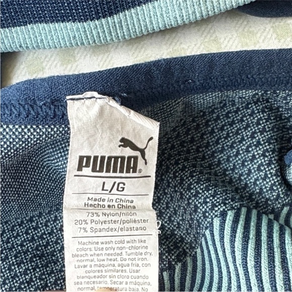 Puma Sports Bras Womens Large 2 pack Blue and Black - Picture 3 of 8